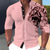 cheap Men&#039;s Printed Shirts-Men&#039;s Shirt Animal Tiger GraphicStand Collar White Pink Blue Green Khaki Outdoor Street Long Sleeve Print Clothing Apparel Fashion Streetwear Designer Casual