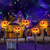cheap Halloween Lights-Solar Evil Pumpkin Patio Lights Spooky Glow to Your Outdoor Jack O Lantern Decor Pumpkin Skull Ghost for Halloween Thanksgiving Holidays