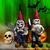 billiga Figuriner &amp; prydnadsföremål-2st halloween skelett tomtar harts zombie tomtar statyer skelett dvärg prydnad skräck skalle tomte dvärg figurer för gräsmatta veranda halloween dekorationer bordsdekoration