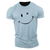 Χαμηλού Κόστους Ανδρικό Γραφικό T-shirt-Γραφικά Σχέδια Χαμογελαστό πρόσωπο Μαύρο Λευκό Ανθισμένο Ροζ Μπλουζάκι Γραφικά μπλουζάκια Ανδρικά Γραφικός Μείγμα Βαμβακιού Πουκάμισο Καθημερινό Πουκάμισο Κοντομάνικο Άνετο μπλουζάκι