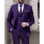 cheap Men&#039;s Suits-Black White Ivory Men&#039;s Wedding Suits Solid Colored 3 Piece Tailored Fit Single Breasted One-button 2024