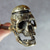 cheap Halloween Hanging &amp; Tabletop Decorations-Halloween Human Skull smoking pipe, creative handmade smoking set, custom bronze miniature Skull, unique gift for smoker, handcasted Halloween decor Halloween Skeleton Decoration