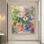 cheap Abstract Paintings-Handmade Oil Painting Canvas Wall Art Decor Original Textured Floral Painting for Home Decor With Stretched Frame/Without Inner Frame Painting