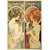 cheap People Prints-People Wall Art Canvas Vintage Art Nouveau Alphonse Mucha Prints and Posters Abstract Portrait Pictures Decorative Fabric Painting For Living Room Pictures No Frame