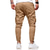 cheap Cargo Pants-Men&#039;s Cargo Pants Trousers Elastic Waist Elastic Cuff Plain Comfort Breathable Daily Sports Black White
