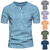 preiswerte Lässige T-Shirts für Herren-Herren T Shirt Henley Shirt Golfpolo Glatt Runden Casual Sport Kurzarm Taste Bekleidung 100% Baumwolle Modisch Cool