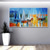 cheap Abstract Paintings-Handmade Oil Painting Canvas Wall Art Decoration Abstract  Seascape Painting Color Sailboat for Home Decor Rolled Frameless Unstretched Painting