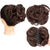 cheap Chignons-Messy Curly Wavy Hair Bun Claw Clip In Tousled Updo Hair Extensions Curly Wavy Synthetic Hair Bun Scrunchie Hair Piece