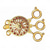 cheap Beading Making Kit-Necklace Layering Clasps Separator for Women 14k Gold Silver Tangle Free Safety Jewelry Locking Clasp Converter Chain Extender
