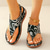 cheap Vacation Sandals-Women&#039;s Floral Print Open-Toe Sandals – Colorful Summer Thong Sandals with Buckle Strap for Casual Wear