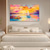 cheap Abstract Paintings-Handmade Oil Painting Canvas Wall Art Decoration Abstract  Seascape Painting Color Sailboat for Home Decor Rolled Frameless Unstretched Painting