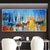 cheap Abstract Paintings-Handmade Oil Painting Canvas Wall Art Decoration Abstract  Seascape Painting Color Sailboat for Home Decor Rolled Frameless Unstretched Painting