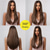 abordables Pelucas sintéticas de moda-pelucas marrones para mujer peluca sintética larga recta en capas cabello natural parte media
