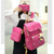 cheap Kids &amp; Teen Backpacks-4-Piece Starry Backpack Set for Girls - Includes Backpack, Shoulder Bag, Purse, and Pencil Case - Available in Pink, Purple, Blue, and Black