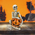 cheap Hallowen Prop Lighting-Halloween Skull Pumpkin Skeleton Resin Ornament with Spooky Lights Ghost Decoration Ghost Festival Creative Gift