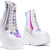 cheap Platform Boots-Women&#039;s Boots Platform Boots Plus Size Goth Boots Party Daily Color Block Booties Ankle Boots Platform Wedge Heel Punk Fashion Gothic PU Black White Pink