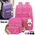 cheap Kids &amp; Teen Backpacks-4-Piece Starry Backpack Set for Girls - Includes Backpack, Shoulder Bag, Purse, and Pencil Case - Available in Pink, Purple, Blue, and Black