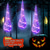 billiga Dekorativa ljus-3-pack hängande lysande spindelägg, halloweendekoration, stora halloween-spindel- och spindelnätspåsar med solcellsslinga med ljusslinga för halloween inomhus- och utomhusfestdekoration