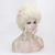 ieftine Peruci istorice-Perucă de costum pentru femei cu bucle albe blonde din secolul XVIII perucă stil updo carnaval perucă de cosplay costum de femei victorian peruci de Halloween