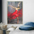 abordables Peintures portraits-fait à la main peint à la main ballerine peinture à l&#039;huile commission originale peinture ballet art mural vertical belle image rouge mur art chambre décor