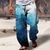 billige bukser med tryk-Herre Bukser Sommerbukser Strandbukser Snørelukning Elastisk Talje 3D-udskrivning Hældning Grafiske tryk Komfort Afslappet Daglig Ferie Gade Hawaiiansk Blå Grøn
