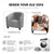abordables Cubierta de sillón y silla sin brazo-Funda para silla de club, funda para silla de barril, funda elástica para silla de bañera, funda de sofá para sillón para perros, mascota, protector de muebles de sofá lavable, suave y duradero