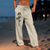 cheap Linen Pants-Men&#039;s Streetwear Hawaiian Designer Coconut Tree Graphic Prints Trousers Summer Pants Beach Pants Hot Stamping Drawstring Elastic Waist 3D Print Mid Waist Casual Daily Holiday Spring &amp; Summer Regular
