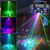 economico Luci da Festa-21 EYE RGB Disco DJ Beam Laser Light Proiettore DMX Remote Strobe Effetto di Illuminazione da Palco Luci per Feste di Natale Regalo di San Valentino