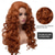 cheap Historical Wigs-Long Fox Red Hair Curly Wavy Full Head Halloween Wigs for Women Cosplay Costume Party Hairpiece