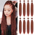 cheap Crochet Hair-8 Pack Ombre Braiding Hair Pre Stretched - 26 100G/Pack Premium Kanekalon Pre Stretched Braiding Hair Extensions Professional Itch Free Hot Water Setting Perm Yaki Texture Prestretched Hair