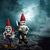 billiga Figuriner &amp; prydnadsföremål-2st halloween skelett tomtar harts zombie tomtar statyer skelett dvärg prydnad skräck skalle tomte dvärg figurer för gräsmatta veranda halloween dekorationer bordsdekoration
