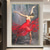 abordables Peintures portraits-fait à la main peint à la main ballerine peinture à l&#039;huile commission originale peinture ballet art mural vertical belle image rouge mur art chambre décor