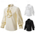 abordables Hauts-Rétro Vintage Punk &amp; Gothique Médiéval Chemise Manches Evasées Prince Chevalier Gentleman Étranger Noble Broderie Volanté Couleur Unie Déguisement Homme Pirate Fantaisie Royal Halloween Carnaval