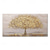 cheap Floral/Botanical Paintings-Mintura Handmade Golden Tree Landscape Oil Paintings On Canvas Wall Art Decoration Modern Abstract Pictures For Home Decor Rolled Frameless Unstretched Painting