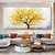 cheap Floral/Botanical Paintings-Handmade Oil Painting Canvas Wall Art Decor Original Golden tree texture trees in full  for Home Decor With Stretched FrameWithout Inner Frame Painting