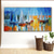 cheap Abstract Paintings-Handmade Oil Painting Canvas Wall Art Decoration Abstract  Seascape Painting Color Sailboat for Home Decor Rolled Frameless Unstretched Painting
