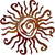 cheap Metal Wall Decor-1pc Wacky Sun Metal Wall Art Outdoor Decor 11 Inch Rust Proof Wall Sculpture Ideal For Garden, Home, Farmhouse, Patio And Bedroom