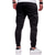 cheap Cargo Pants-Men&#039;s Cargo Pants Trousers Elastic Waist Elastic Cuff Plain Comfort Breathable Daily Sports Black White