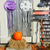billiga Halloween Inomhus-läskig halloweenpumpalykta med morrhårpapper perfekt för arrangemang av spökfestivalstämning och heminredning