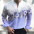 cheap Men&#039;s Printed Shirts-Men&#039;s Shirt Floral V Neck Yellow Pink Blue Purple Light Blue Outdoor Street Long Sleeve Print Clothing Apparel Fashion Streetwear Designer Casual