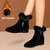 baratos Botas de neve e inverno-botins femininos pretos com acabamento em pele sintética - design elegante, ajuste confortável, forro quente, perfeitos para passeios casuais de inverno e uso diário