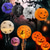 billiga Halloween Inomhus-läskig halloweenpumpalykta med morrhårpapper perfekt för arrangemang av spökfestivalstämning och heminredning