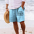 cheap Beach Shorts-Men&#039;s Shorts Summer Shorts Beach Shorts Drawstring Elastic Waist 3D Print Graphic Letter Breathable Soft Short Casual Daily Holiday Streetwear Hawaiian White Blue Micro-elastic