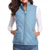 abordables Vestes-gilet de randonnée femme haut sans manches extérieur thermique chaud séchage rapide poche zippée doux hiver poche zippée sportif gris foncé noir blanc chasse pêche escalade