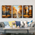 cheap Landscape Paintings-Oil Painting Of Autumn Scene On Canvas Handmade Fall Artwork Improvisation Of Nature Handpainted Fall Landscape Abstract Modern Rolled Canvas (No Frame)