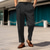 levne společenské kalhoty-Pánské Oblekové Kalhoty Kalhoty pro volný čas Oblek Kalhoty Přední kapsa Straight-Leg Bez vzoru Pohodlné Prodyšné Ležérní Denní Dovolená Módní Základní Černá Khaki