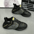cheap Men&#039;s Sneakers-Men&#039;s Black and Gray Athletic Sneakers with Gold Accents, Lightweight Running Shoes for Training and Casual Wear
