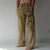 ieftine pantaloni de in-Bărbați Pantaloni Pantaloni de vară Pantaloni de plajă Cordon Talie elastică Imprimare 3D Model Geometric Imprimeu Grafic Confort Casual Zilnic Concediu Stilul etnic Retro / vintage Trifoi Kaki