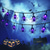 halpa Halloween valot-halloween aurinkomerkkijono valot ulkona vedenpitävä lepakko haamu hämähäkki kallo käsivalo 6,5m 30 leds 8 tilaa halloween patio piha puutarha parveke aita halloween ulkobileet sisäkoristelu