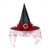 billige Halloween-maske og rekvisitter-halloween heks lue med edderkoppslør damekostyme fest lue trollmann lue magiker halloween hodeplagg fest lue halloween lue heks dekorasjon rekvisitter voksne barn cosplay heks gasbind hodeplagg